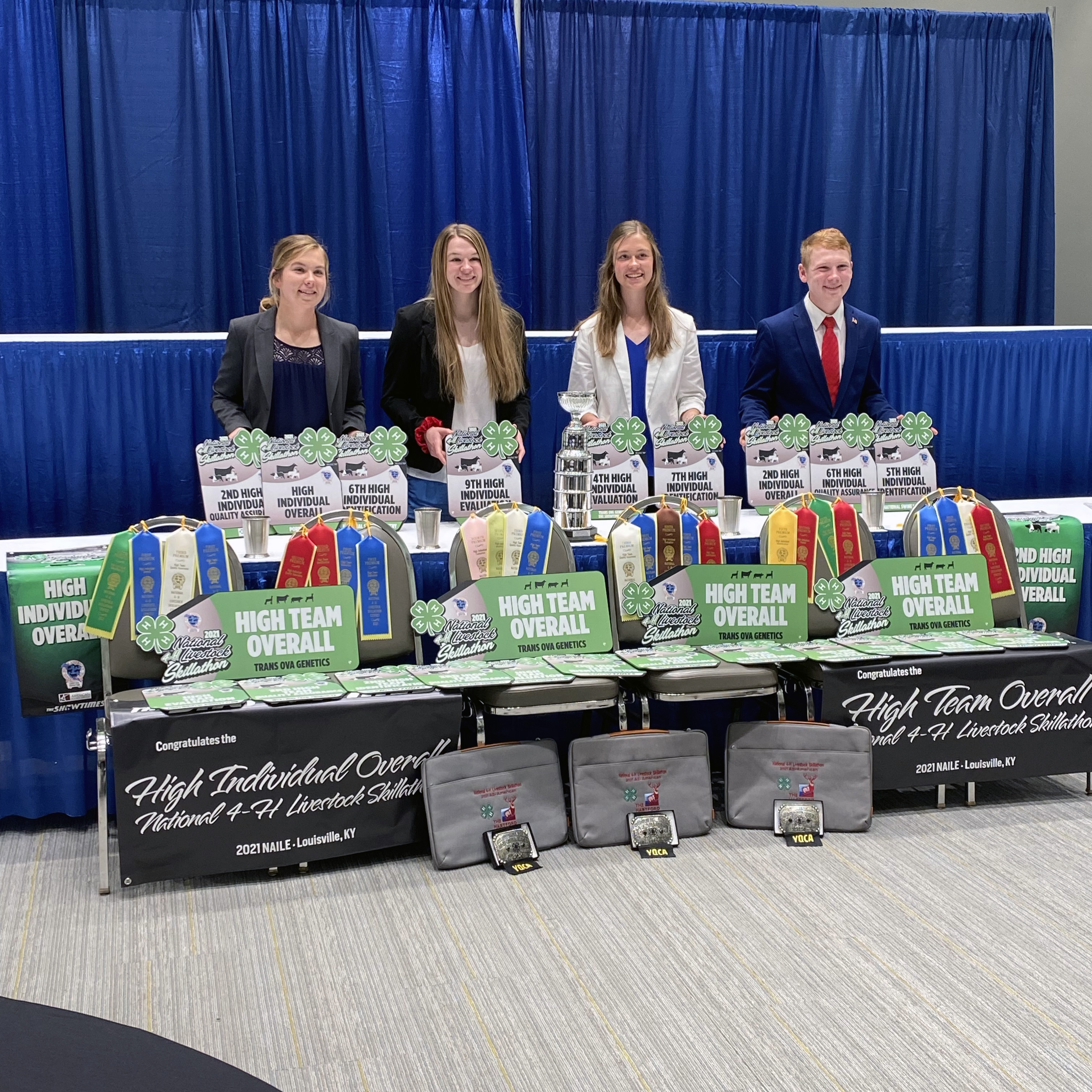 The Nebraska 4-H livestock skillathon team from Buffalo County claimed first place at the national 4-H contest.