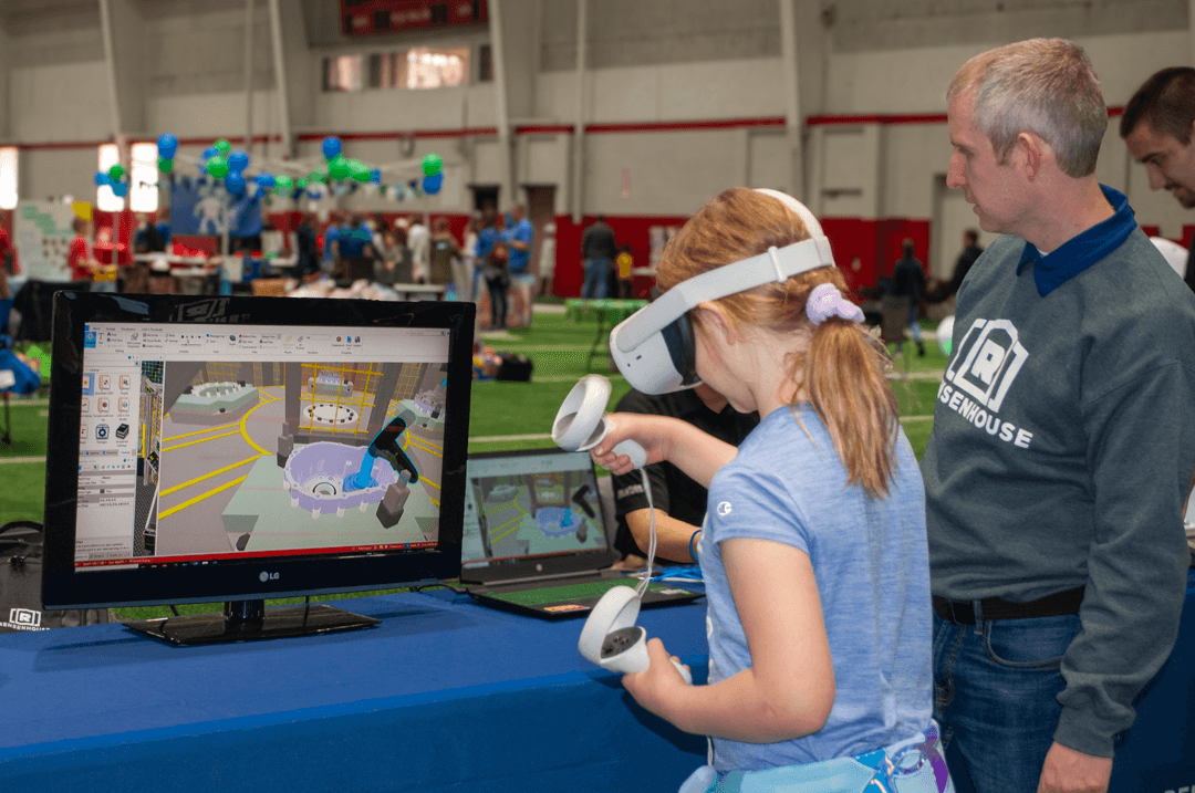 Youth participating in a Robot Expansion Event