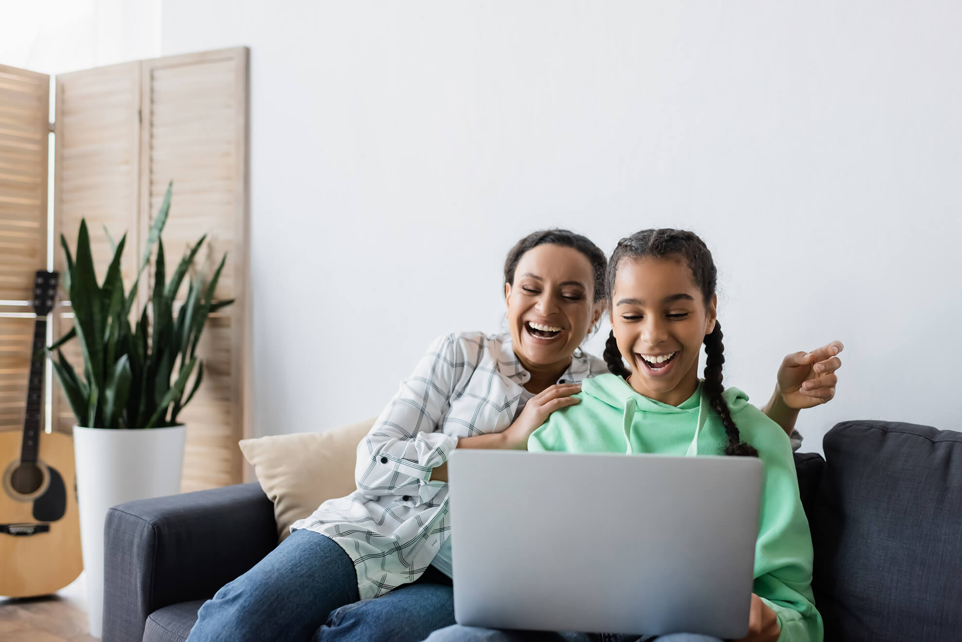 Family participating in a Virtual 4-H educational experience.