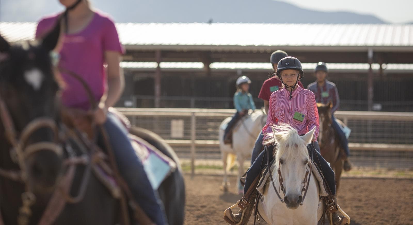 Youth showing their horsemanship