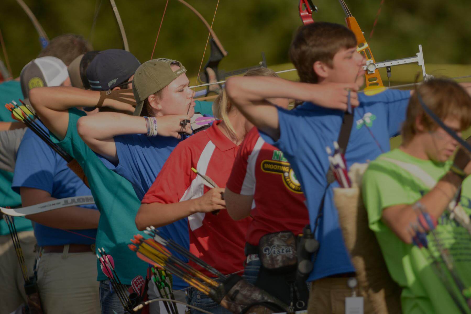 Youth participating in 4-H Shooting Sports event.