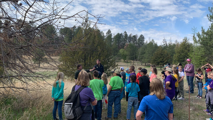 Youth participants at the Arbor Day Festival.