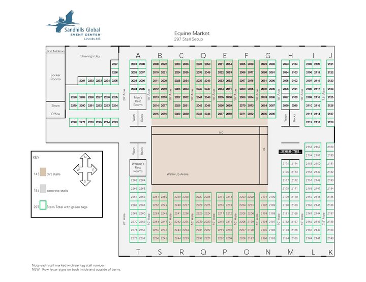 Sandhills Global Event Center, Rodeo Map