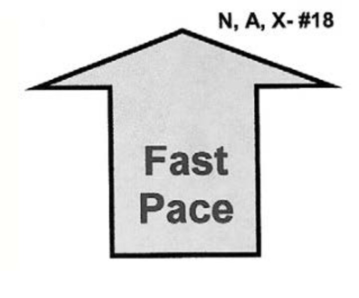 Graphic of the fast pace sign
