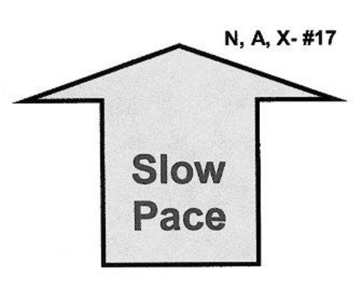 Graphic of the slow pace sign