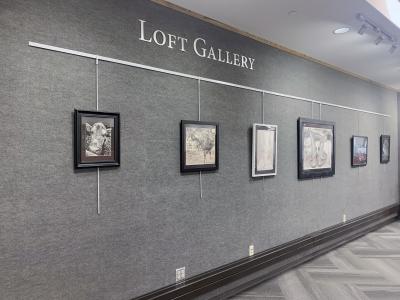 The Loft Gallery in the Nebraska East Union features drawings by 4-H members from across Nebraska.